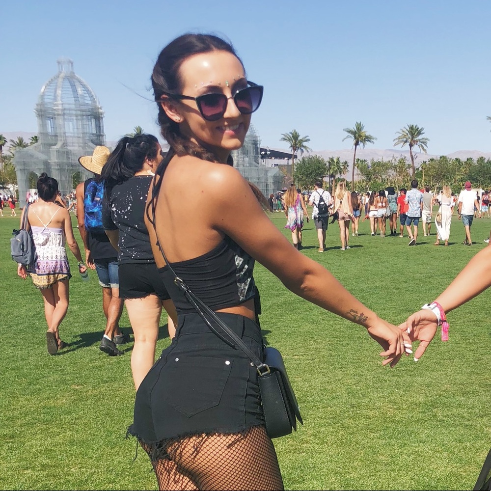 Black Denim Shorts